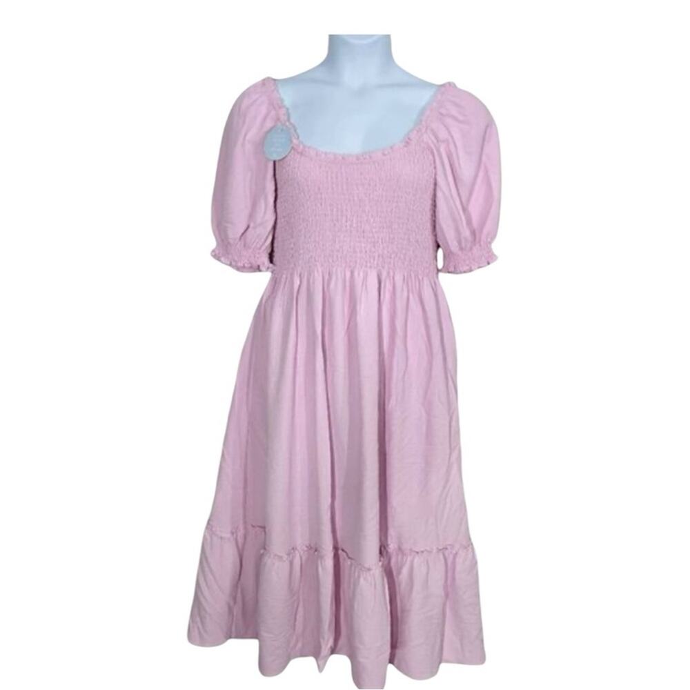 Hill House The Louisa Nap Midi Dress NWT Sold Out!! Ballerina Pink Medium - Picture 2 of 6